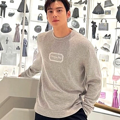 DIOR 쿠튀르 자수 로고 니트