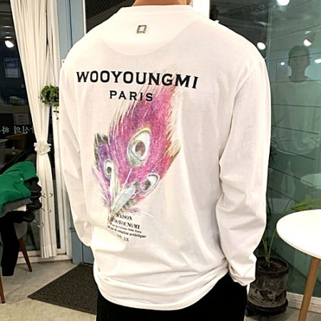 WOOYOUNG*I 깃털 백로고 롱슬리브