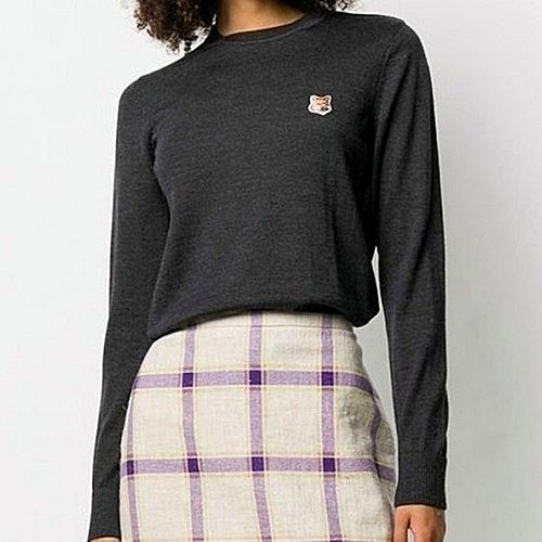 메종키*네 폭스헤드 라운드니트 - woman