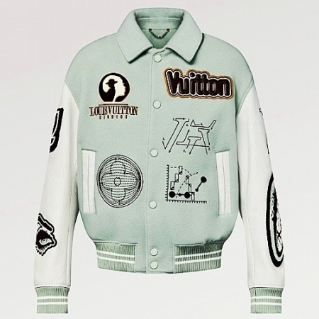 루이*통 LOUIS VUITTON 바시티 레더 블루종