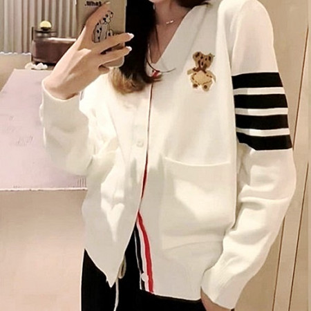 THOME BROWNE 테디베어 니트가디건