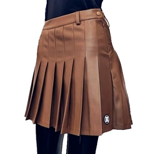 지*어 레더 플리츠