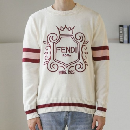 FEN*I 울 점퍼 맥시 엠브로이더 자수 스웨터 (남여공용)