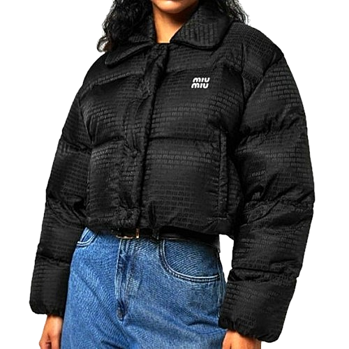 미우 MIUMIU 크롭 구스다운 봄버 자켓