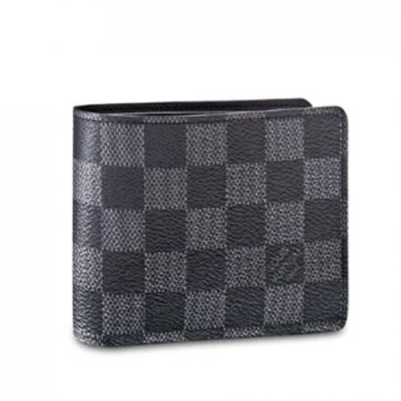 루이*통 멀티플 다미에 그라파이트 반지갑