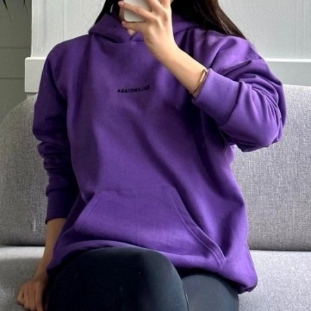 발렌시*가 미들 백로고 후드