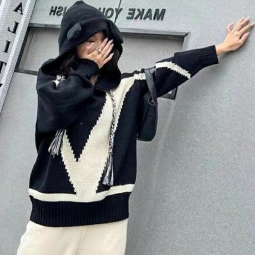 발렌*노 후드 니트