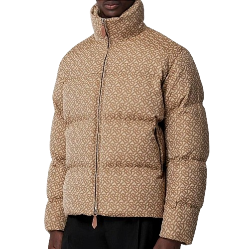 BURBERRY 모노그램 자카드 푸퍼 다운자켓