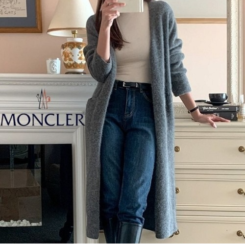 MONCL*R 니트 롱가디건