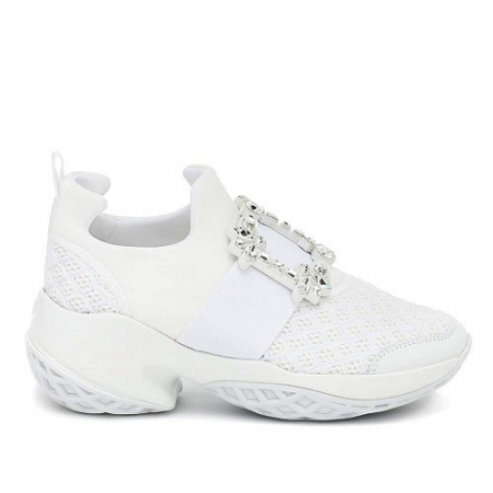 로저 비비에 rogervivie 비브 런 스트라스 버클 스니커즈 - 화이트