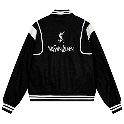 SAINT LAURENT 임벨리쉬 로고 바시티 자켓