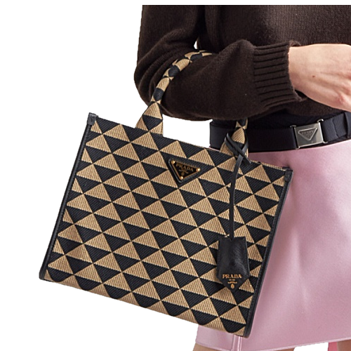 22S/S 프*다 PRA*A 심볼 자카드 패브릭 스몰 핸드백