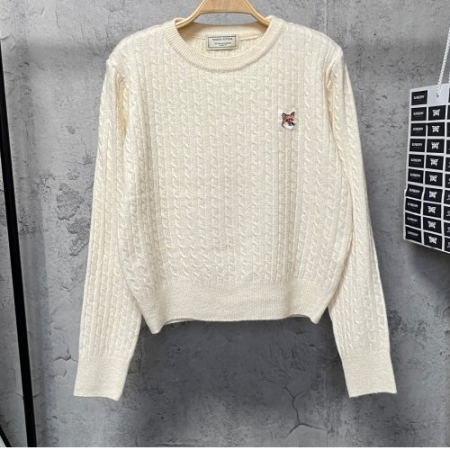 메종 키*네 폭스 꽈배기니트