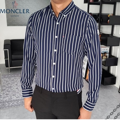 MONCL*R 슬림 스트라이프 셔츠