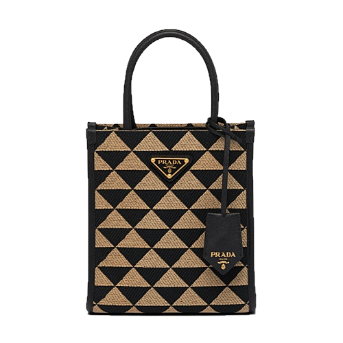 22S/S 프라다 PRADA 심볼 자카드 패브릭 마이크로 백