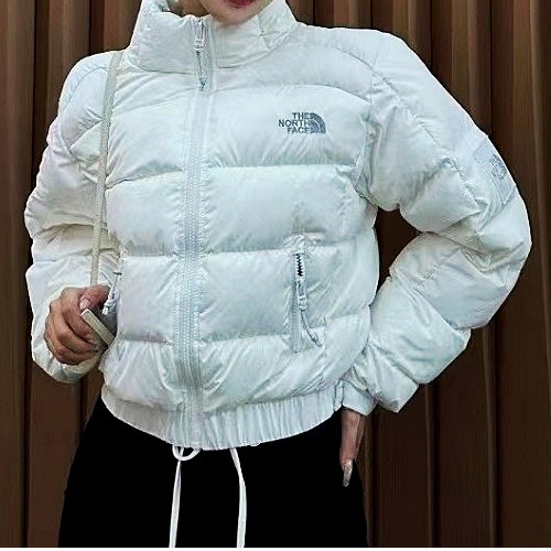 THE NORTH FACE 루스타 크롭 다운패딩 - 화이트