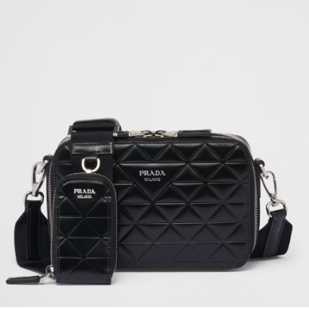 PRA*A 브리크 가죽 백 블랙