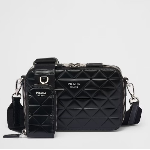 PRA*A 브리크 가죽 백 블랙