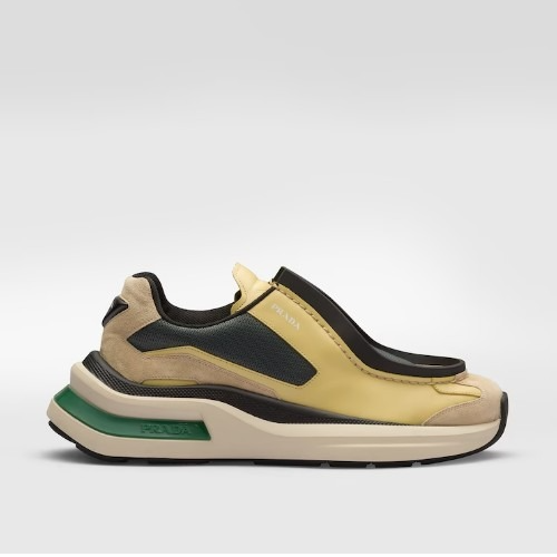 PRA*A 시스템 브러쉬드 가죽 스니커즈 바닐라/무연탄