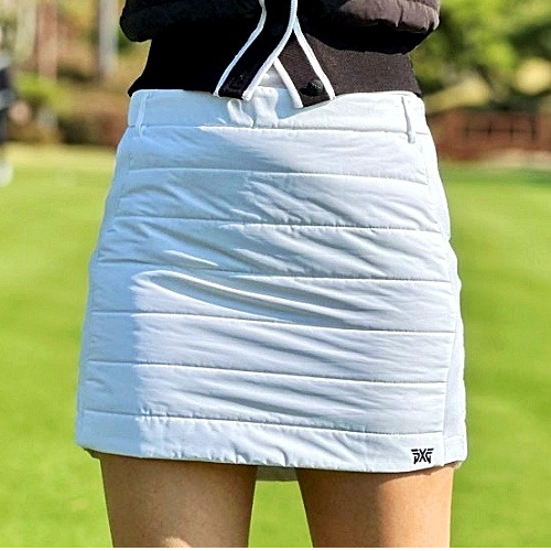 PXG 우먼 윈터 패딩 스커트 - 화이트