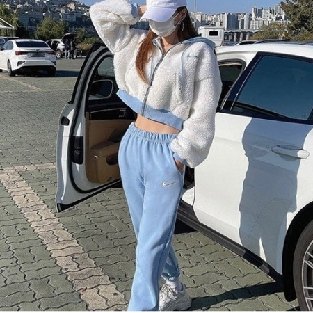 NIKE 뽀글이 후드 세트