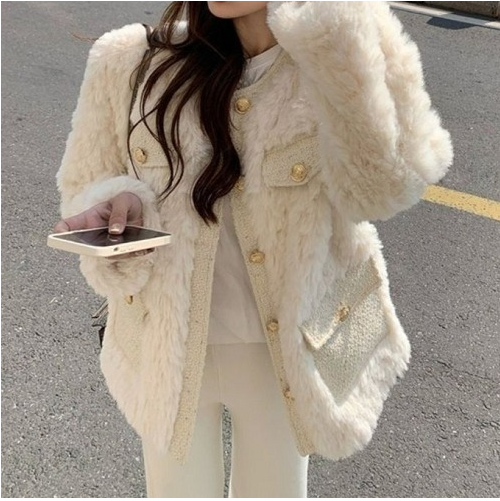 CHAN*L 멜로우 금장 자켓 (누빔안감)