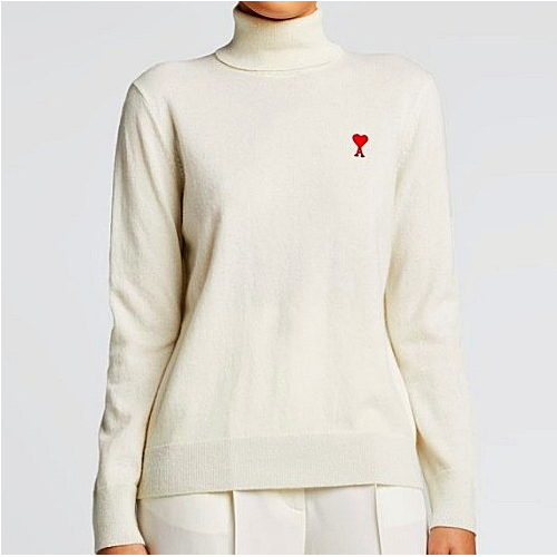 AMI 드 꾀흐 터틀넥 니트 - woman