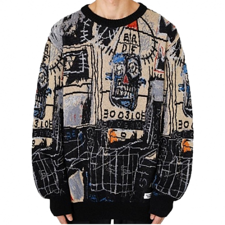 와코마리아 WACKOMARIA x BASQUIAT 다크룸 스웨터