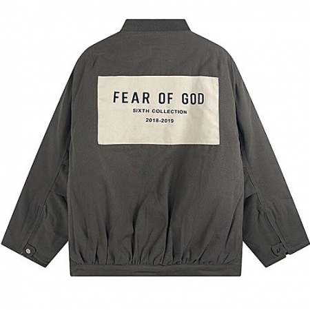 FEAR OF GOD 로고패치드 패디드 봄버자켓