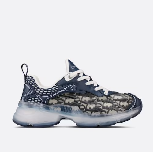 DI*R VIBE 스니커즈 딥 블루 오블리크 테크니컬 패브릭 & 투명 러버