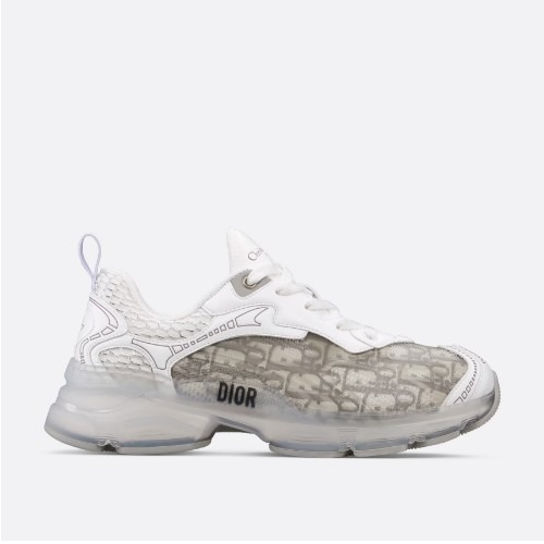 DI*R VIBE 스니커즈 그레이 오블리크 테크니컬 패브릭 & 투명 러버