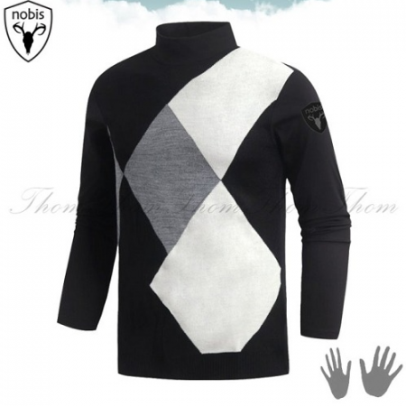 노*스 루치 니트 기모 하프 폴라