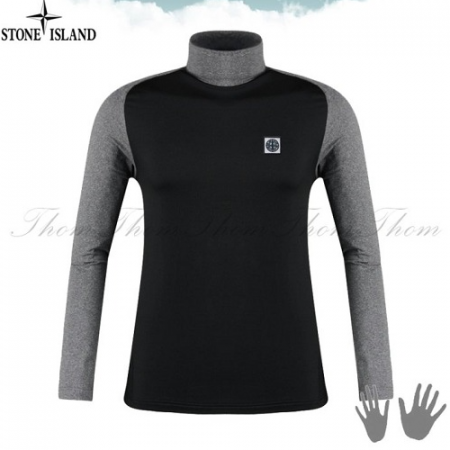 스톤아일*드 토리 배색 기모 하프 폴라