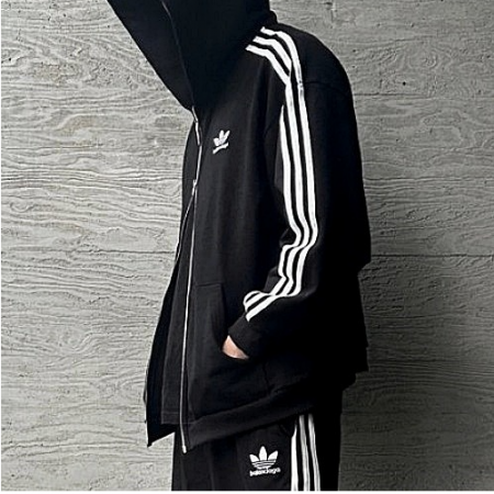 BALENCIAGA x ADIDAS 헤비쭈리 후드 집업 & 팬츠