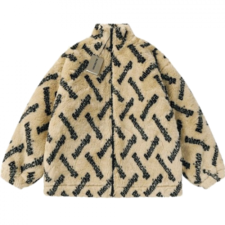 발렌시*가 BALENCIAGA 그리드로고 퍼자켓