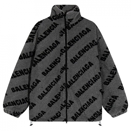 발렌시*가 BALENCIAGA 로고 퍼 자켓