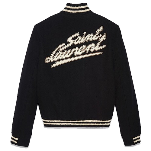 세인트*랑 SAINT LAURENT 스타디움 테디 재킷 - 블랙