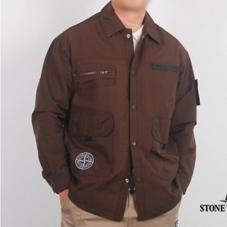 스톤아일*드 안감 누빔다운 셔츠자켓