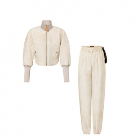 LOU*S VUITTON 모노그램 클라우드 보머 재킷&드로스트링 조깅 팬츠 크레