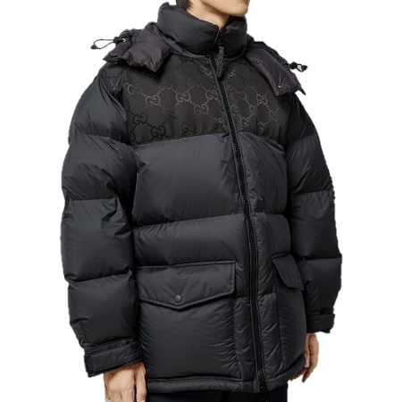 GUCCI GG 인서트 나일론 구스다운 재킷