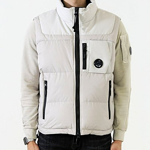 C.P컴*니 에코 크롬 렌즈 덕다운 패딩 조끼