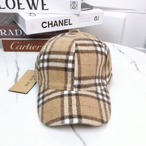 BURBER*Y 모직 체크 볼캡