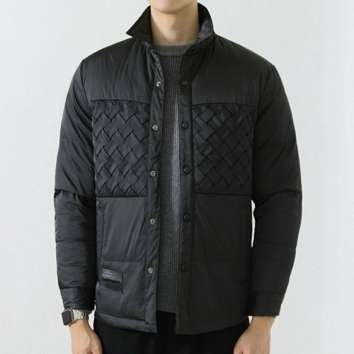 BOTTEGA VENE*A 가슴 인트레치아토 셔츠형 패딩자켓