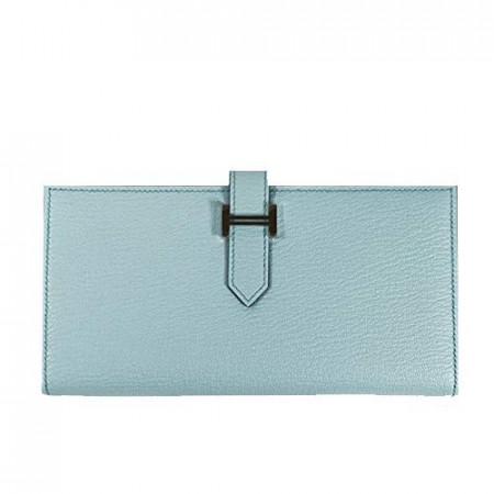 에르메스 베안 수플레 장지갑 블루