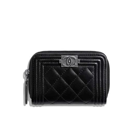 샤넬 보이 캐비어 지퍼 어라운드 카드지갑