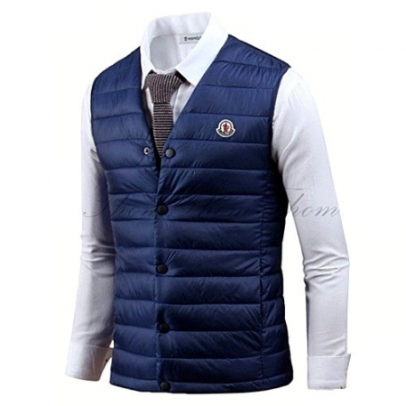 MONCL*R 브이넥 웰론 패딩 베스트