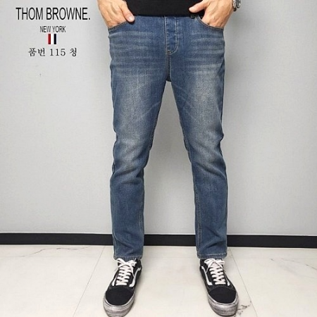 톰브*운 THOM BROWNE 융 보아털 밴딩 청바지