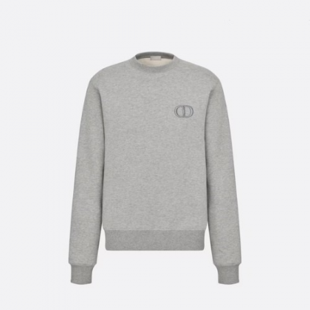 DI*R CD ICON 스웨트 셔츠 - 그레이 코튼 플리스