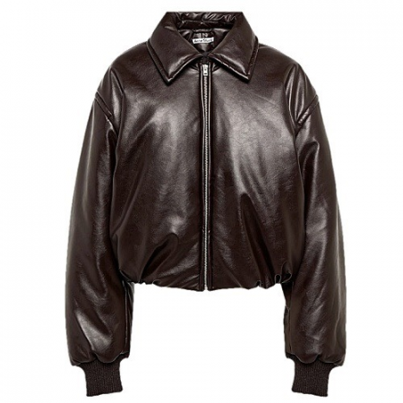 ACNE STUDIOS 패딩 보머 크롭 레더점퍼