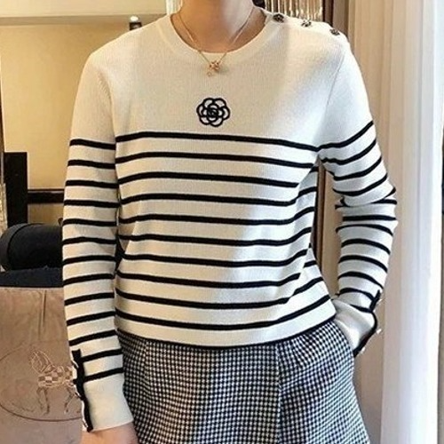 CHAN*L 장미 스타일 니트